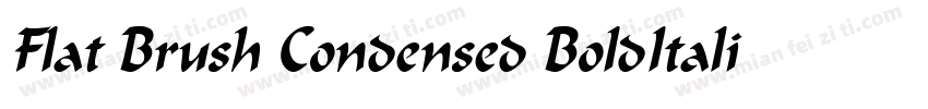 Flat Brush Condensed BoldItalic字体转换